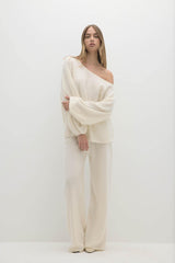 PENELOPE BRUSHED CASHMERE BOATNECK SWEATER