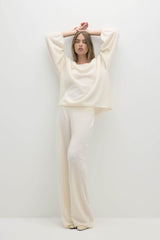 PENELOPE BRUSHED CASHMERE BOATNECK SWEATER
