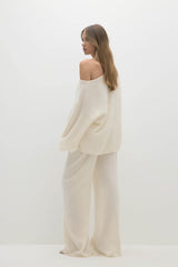 PENELOPE BRUSHED CASHMERE BOATNECK SWEATER