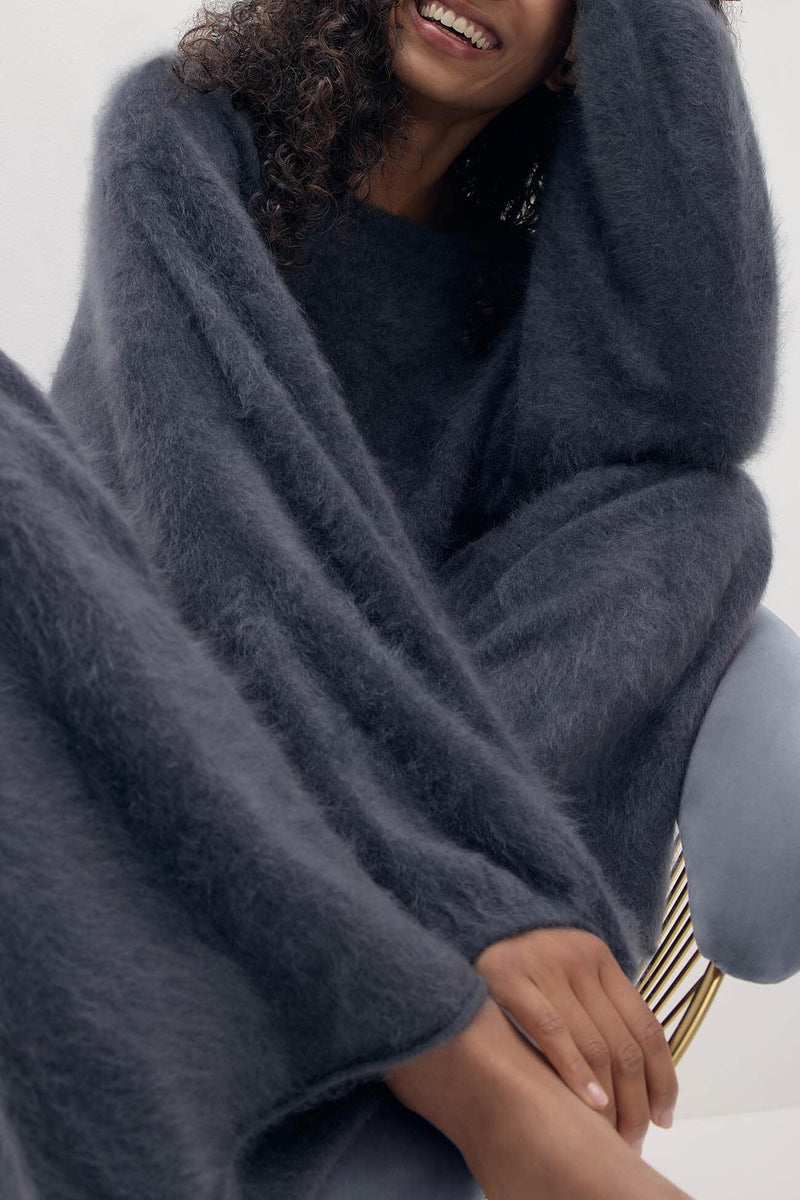 PENELOPE BRUSHED CASHMERE BOATNECK SWEATER