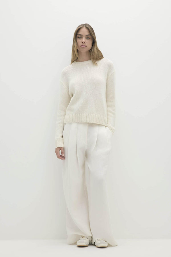 SHELLEY ORGANIC CASHMERE BLEND CREWNECK SWEATER
