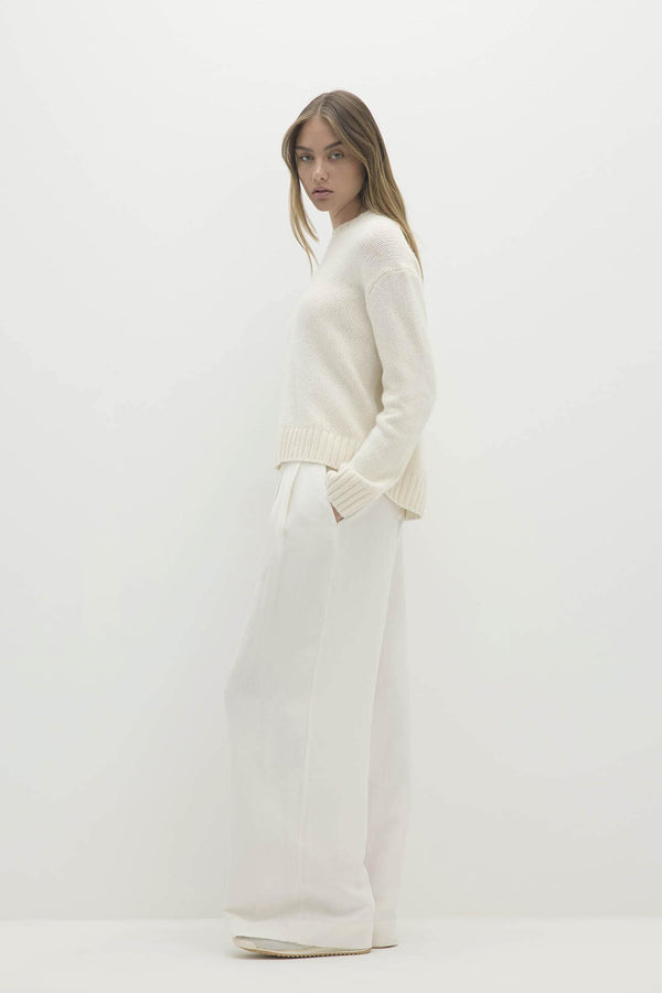 SHELLEY ORGANIC CASHMERE BLEND CREWNECK SWEATER